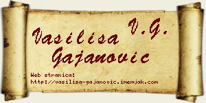 Vasilisa Gajanović vizit kartica